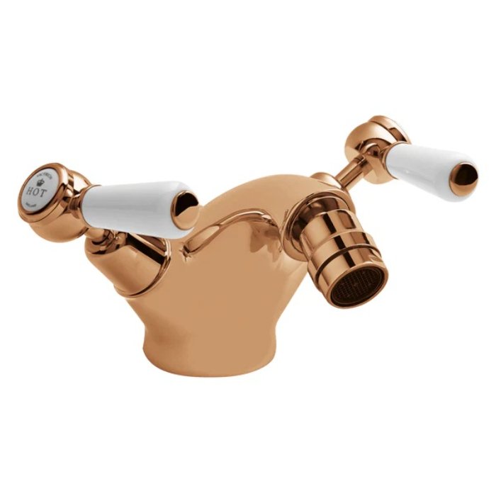 BC Designs Victrion Lever Mono Bidet Mixer Tap with Pop-Up Waste - Copper