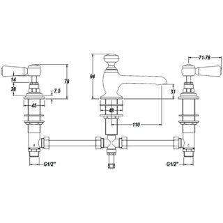 BC Designs Victrion Lever Basin Mixer Tap with Pop-Up Waste - Image 2