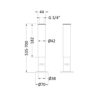 BC Designs Bath Legs with Adjustable Shrouds - Image 4