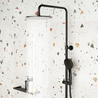 Vado Individual Nebula Adjustable Thermostatic Round Shower Column - Image 3