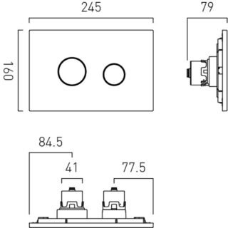 Vado Individual Round Button Flush Plate - Image 3