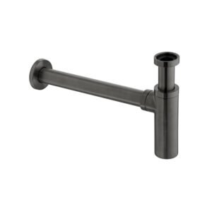 Vado Individual Round Bottle Trap - Brushed Black