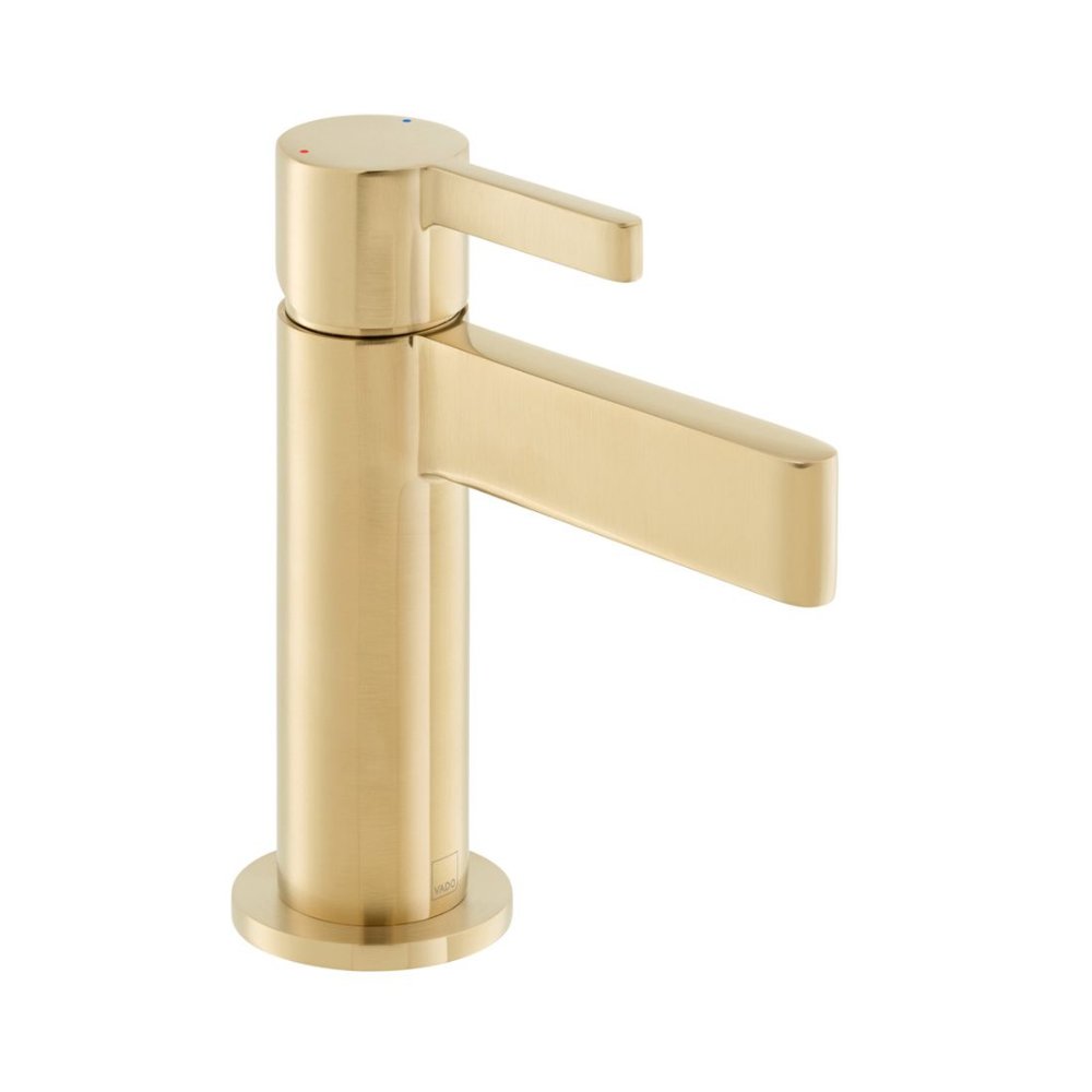 Vado Individual Edit Deck Mounted Mini Mono Basin Mixer Tap - Brushed Gold