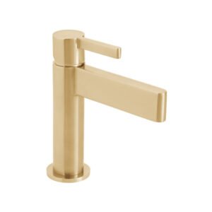 Vado Individual Edit Deck Mounted Mono Basin Mixer Tap - Brushed Gold