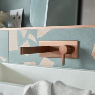 Vado Individual Edit Wall Mounted Basin Mixer Tap With Rectangular Backplate - Image 7