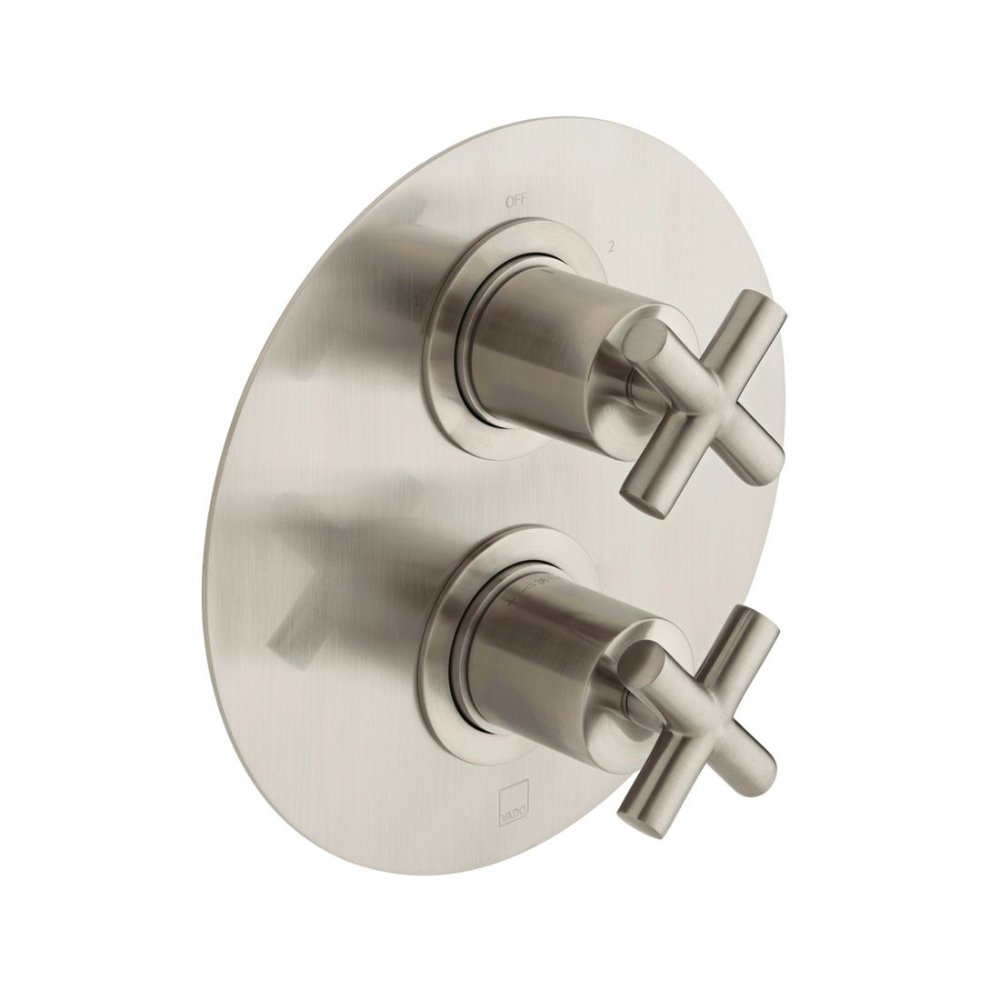 Vado Individual DX Elements 2 Outlet Concealed Thermostatic Shower Valve - Brushed Nickel