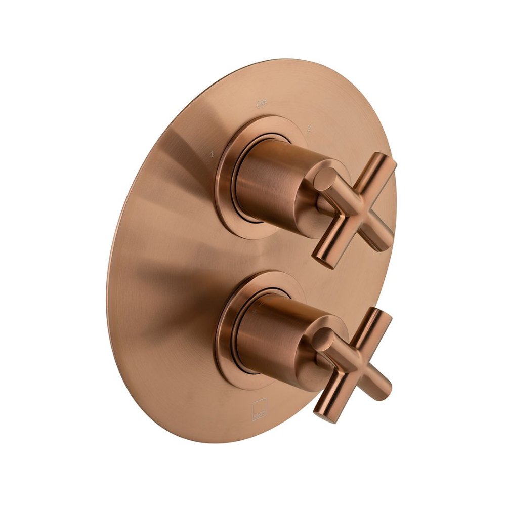 Vado Individual DX Elements 2 Outlet Concealed Thermostatic Shower Valve - Brushed Bronze