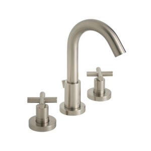 Vado Individual Elements 3 Hole Deck Mounted Basin Mixer Tap with Pop Up Waste - Brushed Nickel
