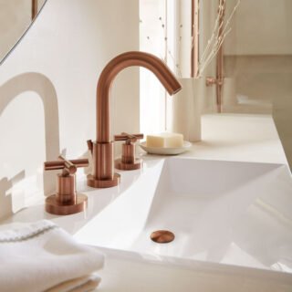 Vado Individual Elements 3 Hole Deck Mounted Basin Mixer Tap with Pop Up Waste - Image 4