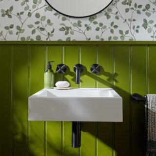 Vado Individual Elements 3 Hole Wall Mounted Basin Mixer Tap with 200mm Spout - Image 3