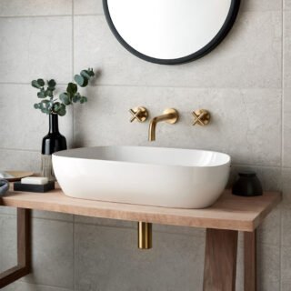 Vado Individual Elements 3 Hole Wall Mounted Basin Mixer Tap with 200mm Spout - Image 4