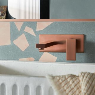 Vado Individual Notion Wall Mounted Basin Mixer Tap With Rectangular Backplate - Image 3