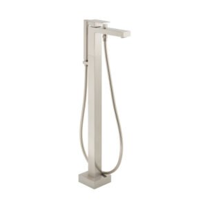 Vado Individual Notion Freestanding Bath Shower Mixer Tap With Kit - Brushed Nickel
