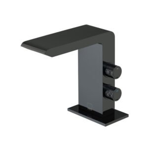 Vado Individual Omika Noir Mono Basin Mixer Tap - Polished Black