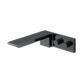 Vado Individual Omika Noir Wall Mounted Basin Mixer Tap - Polished Black