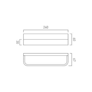 Vado Individual Omika Noir Towel rail - Polished Black - Image 3