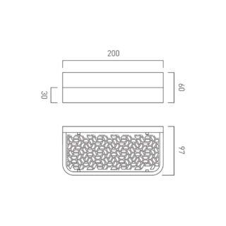 Vado Individual Omika Noir Shelf With Geometric Insert - Polished Black - Image 4