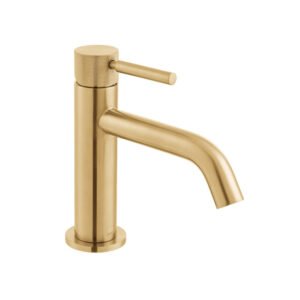 Vado Individual Origins Mono Basin Mixer Tap With Knurled Handle - Brushed Gold