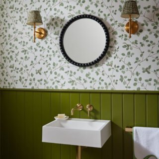 Vado Individual Origins Slimline 2 Hole Wall Mounted Single Lever Basin Mixer Tap with Spout - Image 3