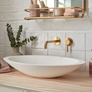 Vado Individual Origins Slimline 2 Hole Wall Mounted Single Lever Basin Mixer Tap with Knurled Handle - Image 5