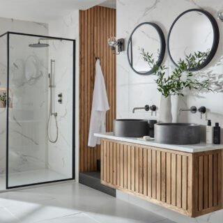 Vado Individual Origins 2 Hole Wall Mounted Basin Mixer Tap With Knurled Handle - Image 9