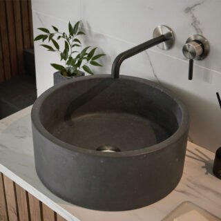 Vado Individual Origins 2 Hole Wall Mounted Basin Mixer Tap With Knurled Handle - Image 10