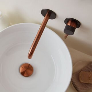 Vado Individual Origins 2 Hole Wall Mounted Basin Mixer Tap With Knurled Handle - Image 12