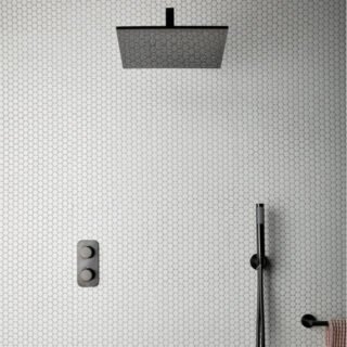 Vado Individual Single Function Round Mini Shower Kit with Integrated Outlet And Bracket - Image 3