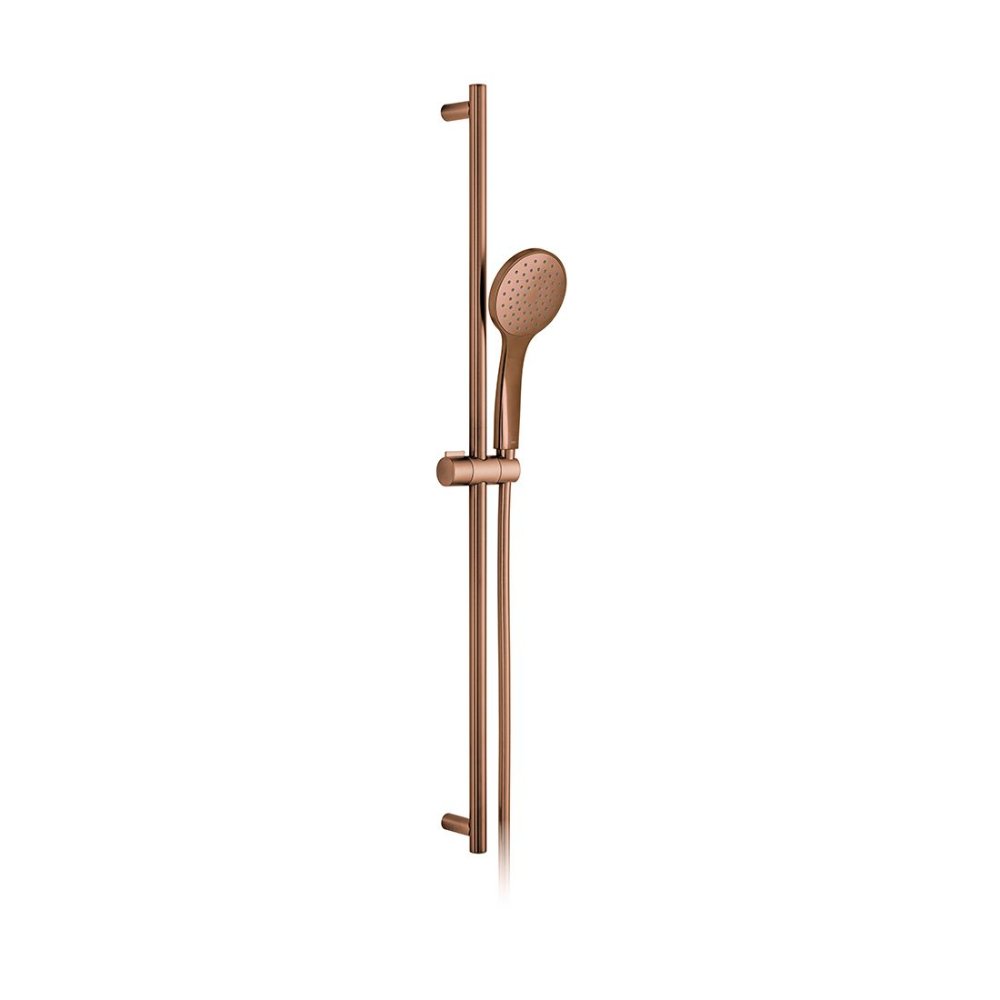 Vado Individual Atmosphere Air Injection Single Function Round Slide Rail Shower Kit - Brushed Bronze