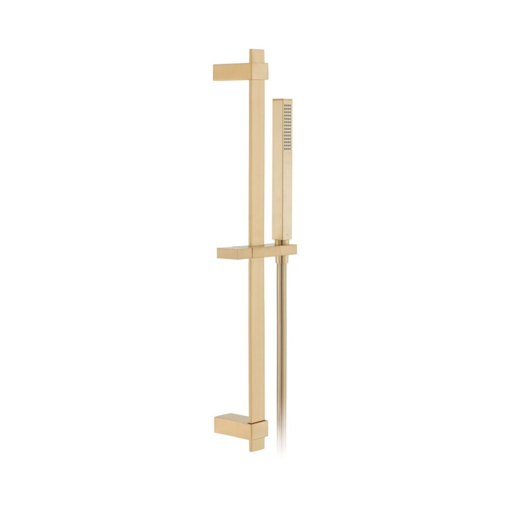 Vado Individual Atmosphere AirInjection Single Function Square Slide Rail Shower Kit - Brushed Gold