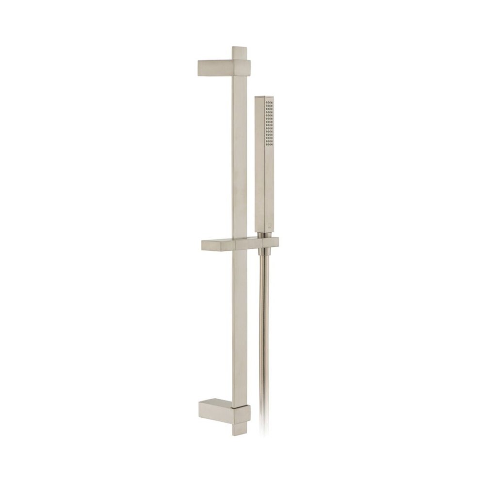 Vado Individual Atmosphere AirInjection Single Function Square Slide Rail Shower Kit - Brushed Nickel