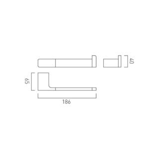 Vado Individual Shama Toilet Roll Holder - Image 3