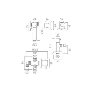 Vado Individual Shattaf Shower Kit - Image 4