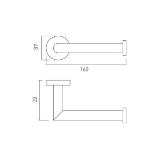 Vado Individual Spa Toilet Roll Holder With knurled Accents - Image 5
