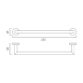 Vado Individual Spa Towel rail With knurled Accents - 450mm Long - Image 3