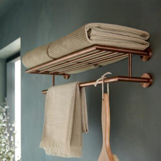 Vado Individual Spa Towel Shelf with Towel Rail - Image 4