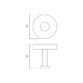 Vado Individual Spa Single Robe Hook With knurled Accents - Image 6