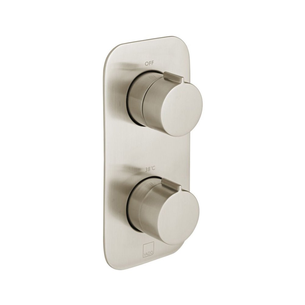 Vado Individual Tablet Altitude 1 Outlet Vertical Concealed Thermostatic Shower Valve - Brushed Nickel