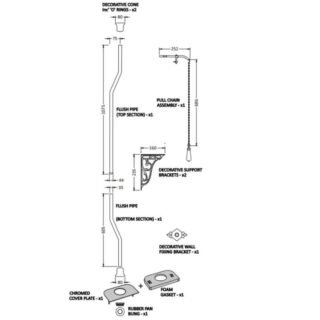 BC Designs Victrion High Level Flush Pipe Kit - Image 5
