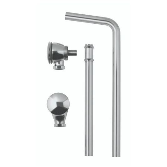 BC Designs Push Down Exposed Extended Bath Waste - Brushed Chrome
