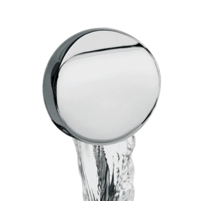 BC Designs Overflow Bath Filler - Brushed Chrome