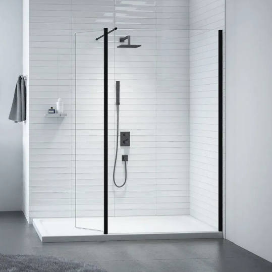 Merlyn Ionic Wetroom Swivel Panel - Matt Black