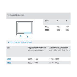 Merlyn 8 Series Frameless Sliding Shower Door - Side Panel Options - Image 2