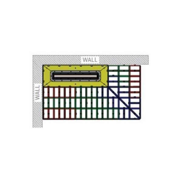 Impey Aqua – Grade 600mm Linear Kit 2 Walls And 2 Falls – Multi Coloured - 1650mm x 1050mm