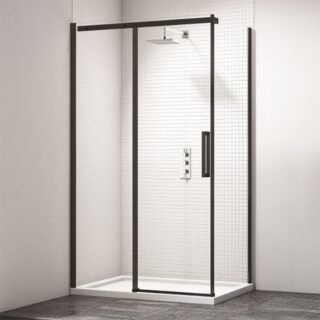 Merlyn Black Sliding Shower Door - Side Panel Options - Image 3