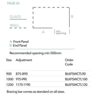 Merlyn Black Squared Shower wall Wetroom Panel - Image 2