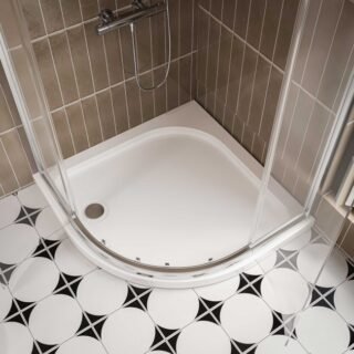 Merlyn MStone Quadrant Shower Tray with Waste - Image 3