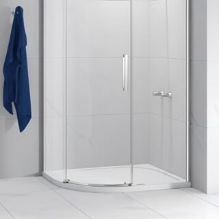 Merlyn MStone Offset Quadrant Shower Tray with Waste - Image 3