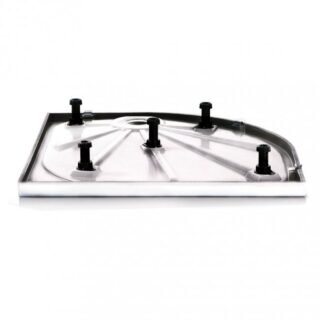 Merlyn MStone Offset Quadrant Tray Panel Kit With Legs - White - Image 2