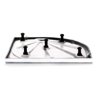 Merlyn MStone Quadrant Tray Panel Kit With Legs - 800mm/900mm - White - Image 2